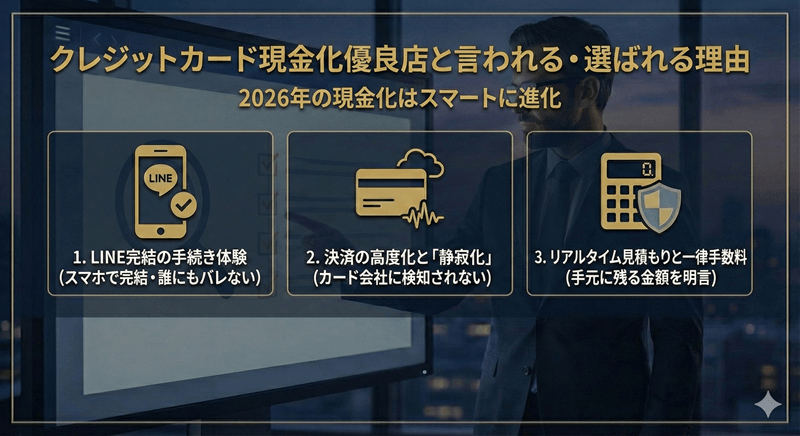 クレジットカード現金化優良店と言われる・選ばれる理由